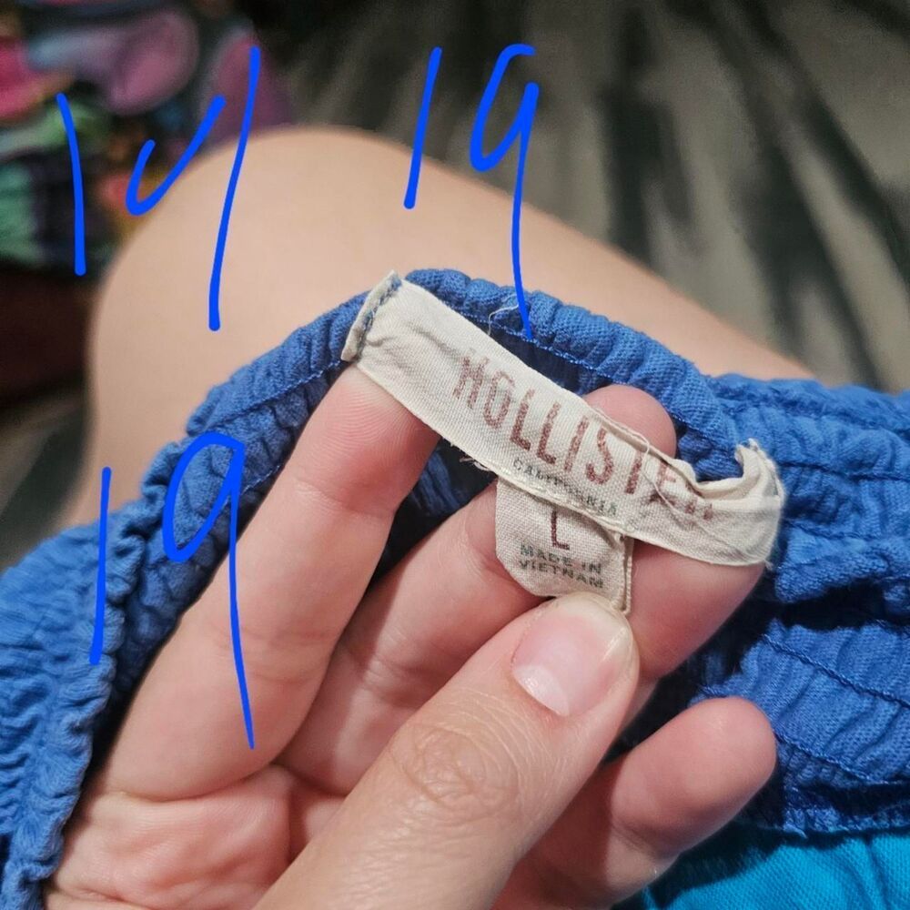 Vintage y2k hollister blue striped strapless babydoll top - Picture 4 of 4